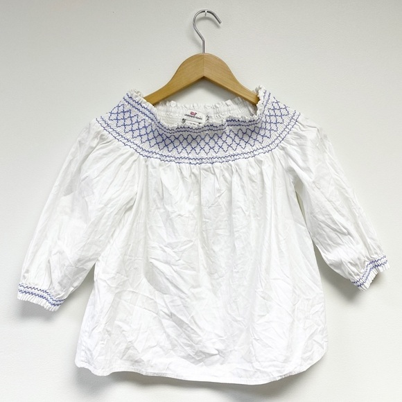 ⭐️ 2 for $25 • Vineyard Vines || Smocked Off Shoulder Top XS - Picture 1 of 6